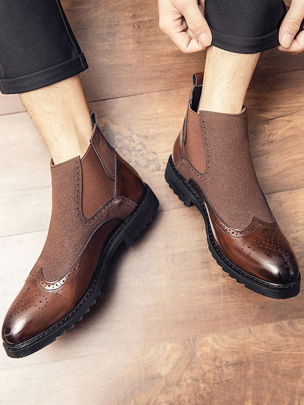 Shoes Men's Shoes | Men's Wingtips Chelsea Dress Boots - BB92483