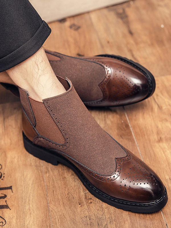 Shoes Men's Shoes | Men's Wingtips Chelsea Dress Boots - BB92483