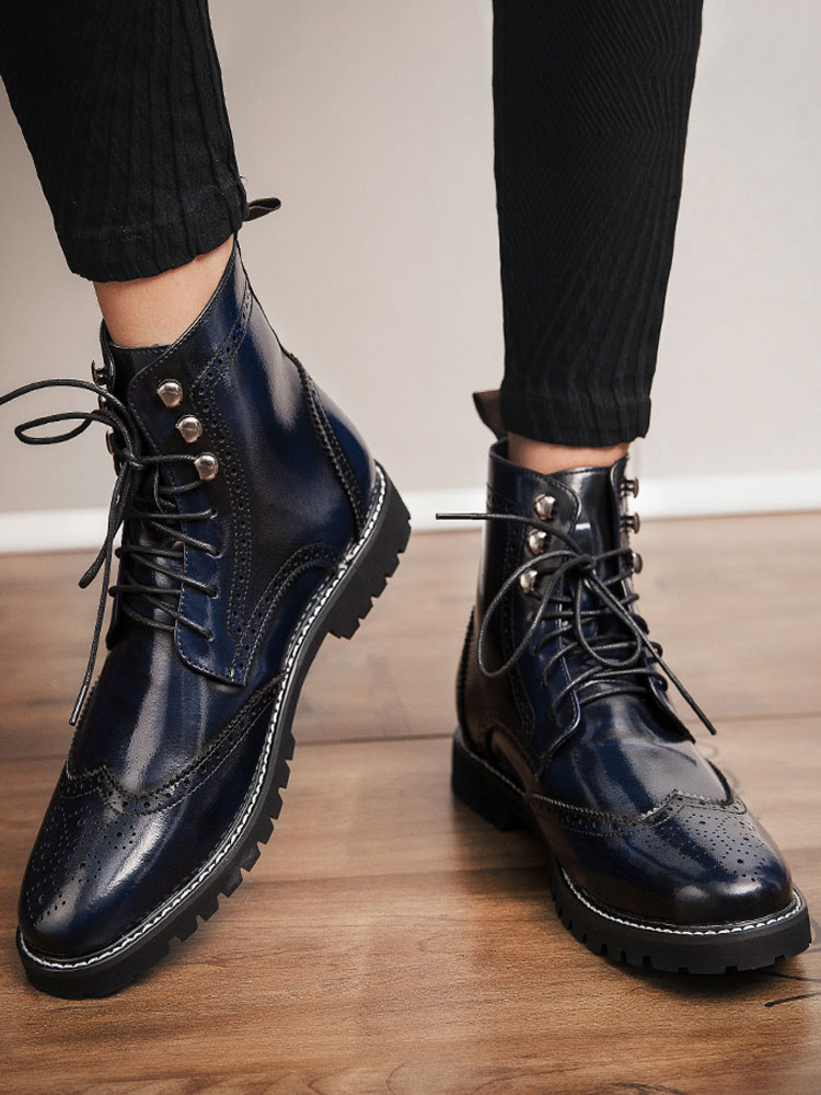 Shoes Men's Shoes | Men's Wingtip Lace Up Dress Boots - NX82970