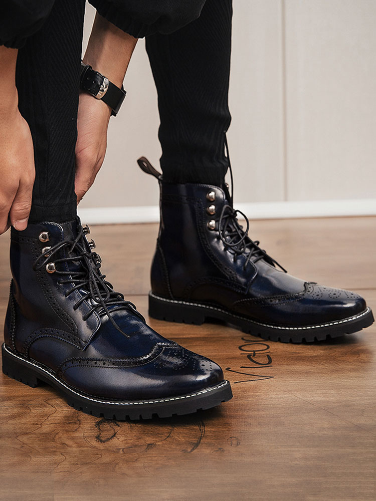 Shoes Men's Shoes | Men's Wingtip Lace Up Dress Boots - NX82970