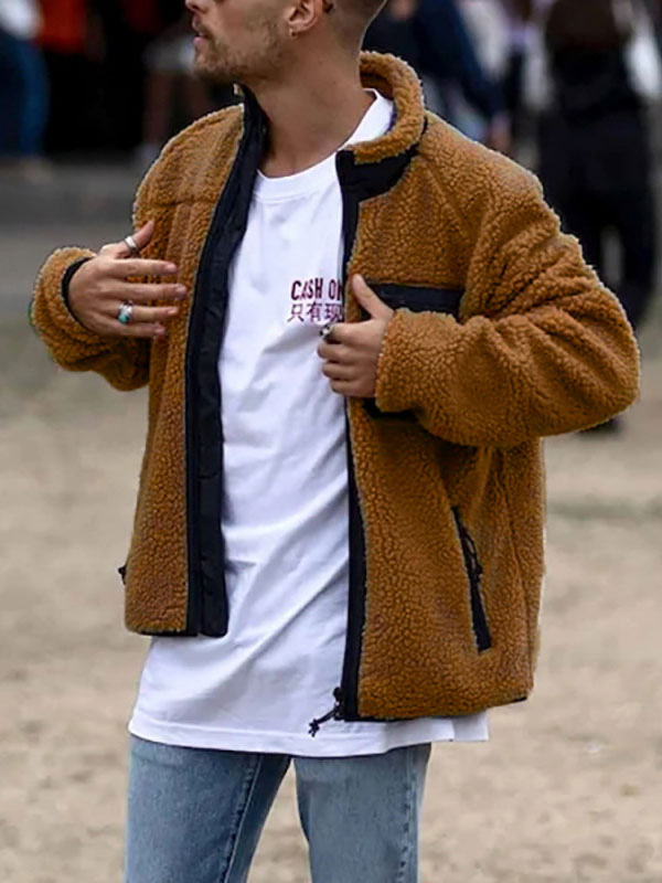 Men's Clothing Jackets & Coats | Mens Jacket Zipper Polyester Cool - EJ07767