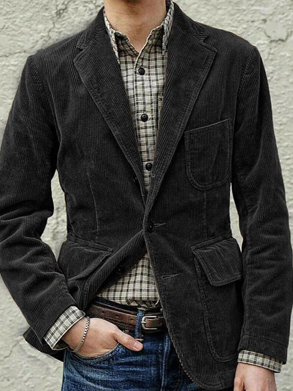 Mens Jacket Buttons Polyester Modern - Milanoo.com