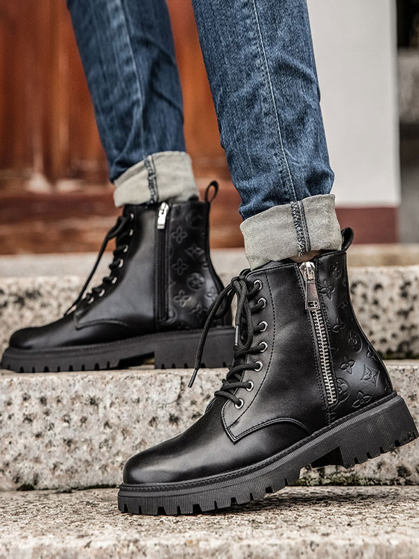 Shoes Men's Shoes | Men's Lace Up Printed Ankle Boots - PR83440