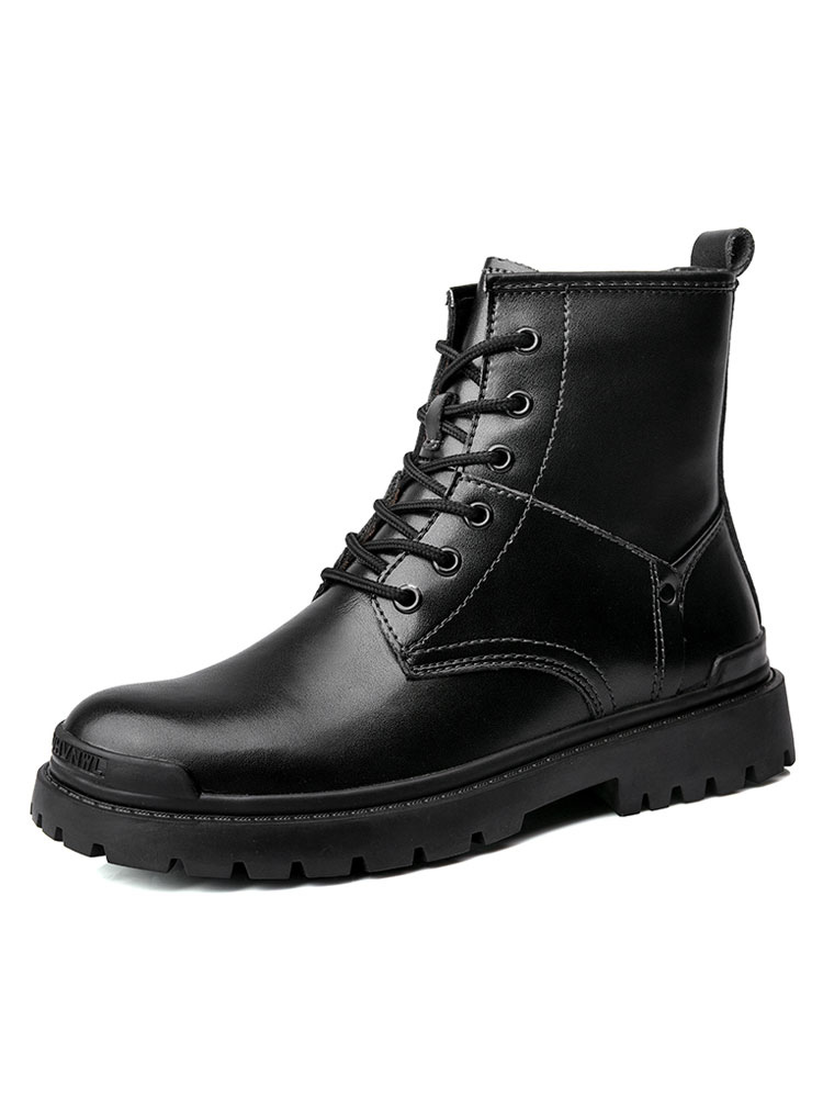 Shoes Men's Shoes | Men's Black Lace Up Martin Boots - QG05332