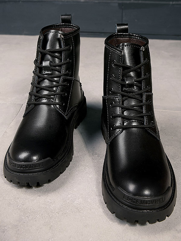 Shoes Men's Shoes | Men's Black Lace Up Martin Boots - QG05332