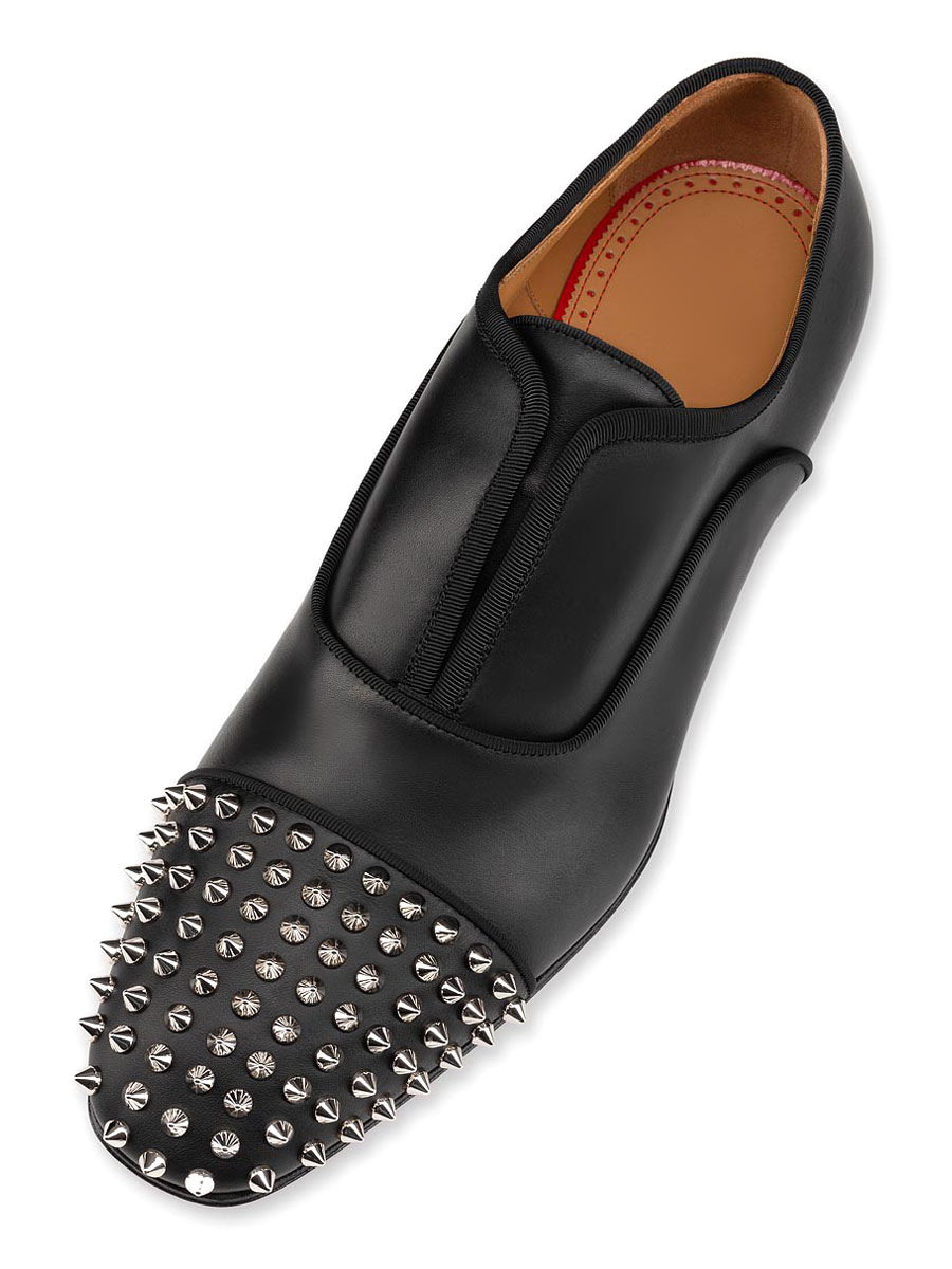 Shoes Men's Shoes | Men's Spikes Dress Loafers in Black - NE33964