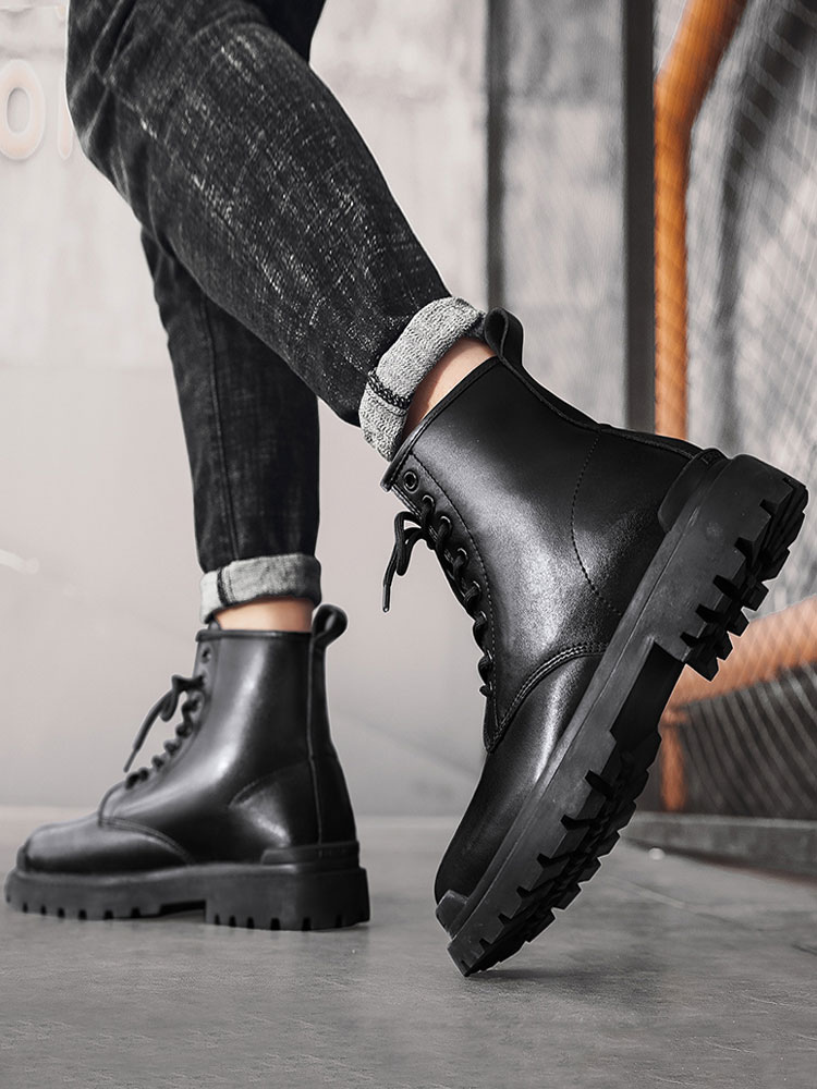 Shoes Men's Shoes | Men's Platform Lace Up Ankle Boots - FU70117