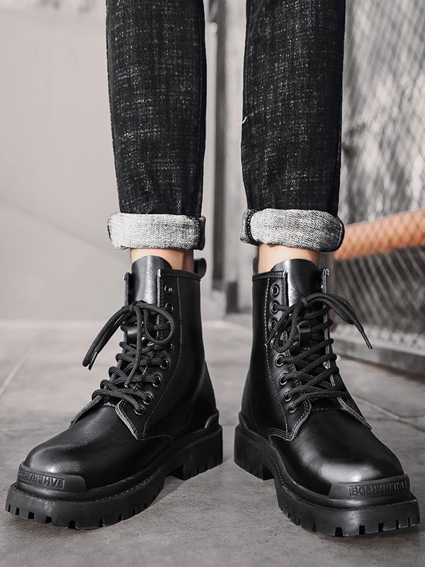 Shoes Men's Shoes | Men's Platform Lace Up Ankle Boots - FU70117