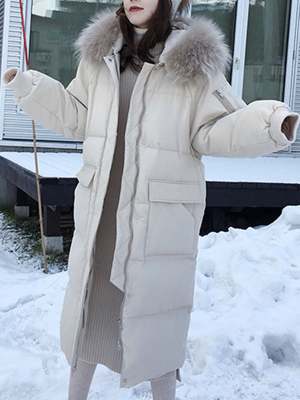 Moda Mujer Chaquetas | Abrigos acolchados para mujer Crudo Blanco Medias mangas largas Académico Espesar Abrigo de invierno Prendas de abrigo - SQ15941