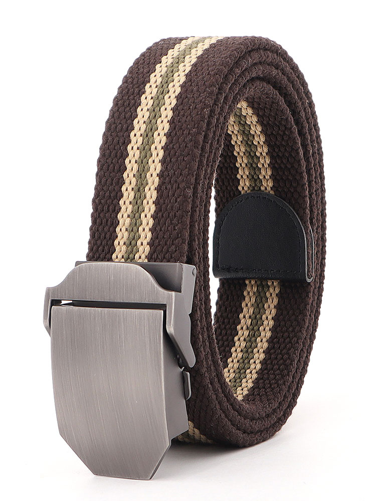 Quality Belt For Men Two-Tone Canvas Navy Blue Belt - Milanoo.com