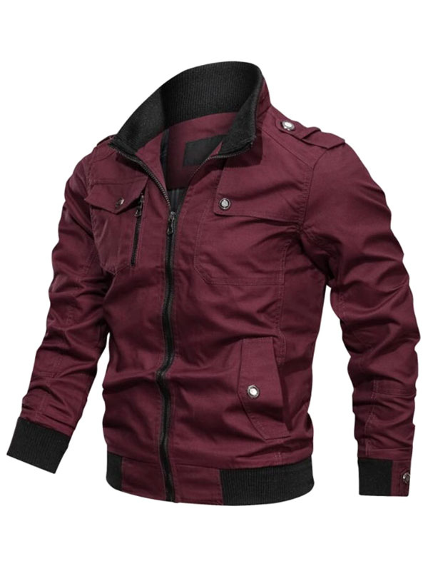 Men's Clothing Jackets & Coats | Men's Jacket Zipper Polyester Smart - CZ16995