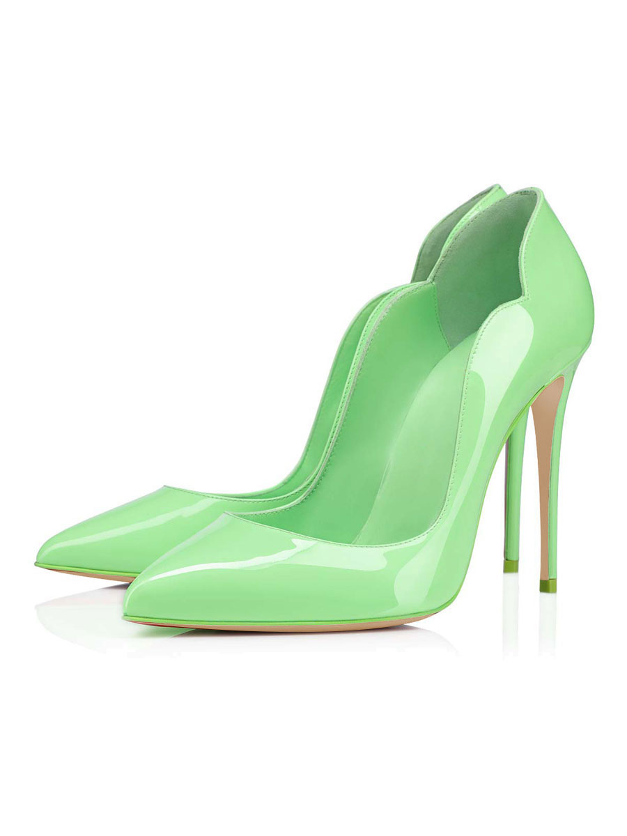 Zapatos de Mujer | Mujeres Tacones altos Resbalón en punta puntiaguda Tacón de aguja Chic Low Tops Tacones de aguja verde claro - YF02587