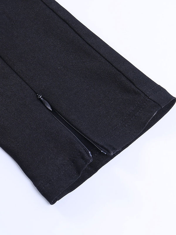 Women's Clothing Women's Bottoms | Women Pants Apricot Split Front Polyester Stretch Raised Waist Trousers - HV99157