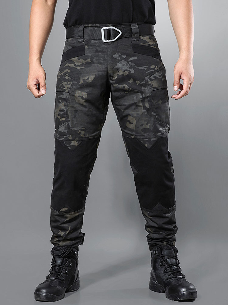 Men's Clothing Men's Pants | Men's Trousers Casual Irregular Camouflage Natural Waist tapered fit Camouflage Men's Pants - JR10073