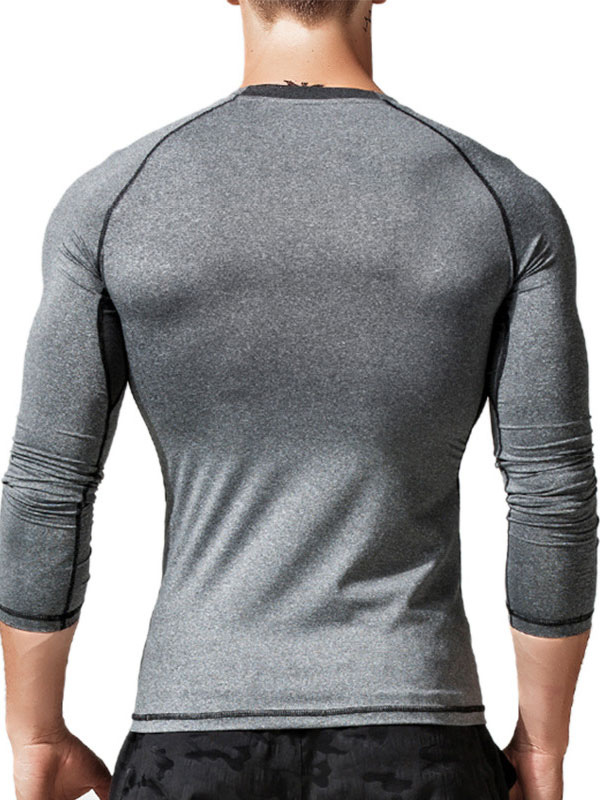 Men's Clothing T-Shirts & Tanks | T-shirts Casual Jewel Neck Long Sleeves - FA75193