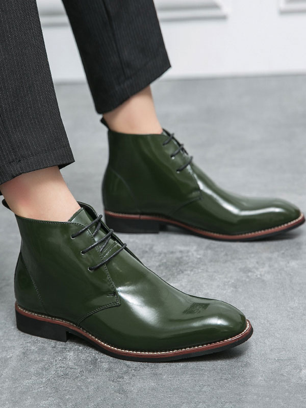 Shoes Men's Shoes | Men's Lace Up Dress Boots PU Leather - XY91372