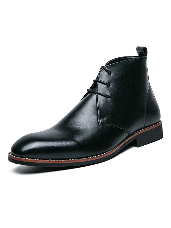 Shoes Men's Shoes | Men's Lace Up Dress Boots PU Leather - XY91372