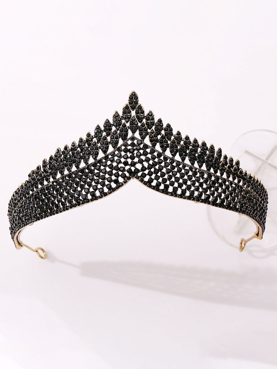 Wedding & Events Wedding Accessories | Black Wedding Headpiece Headwear Metal Hair Accessories For Bride - VP20601