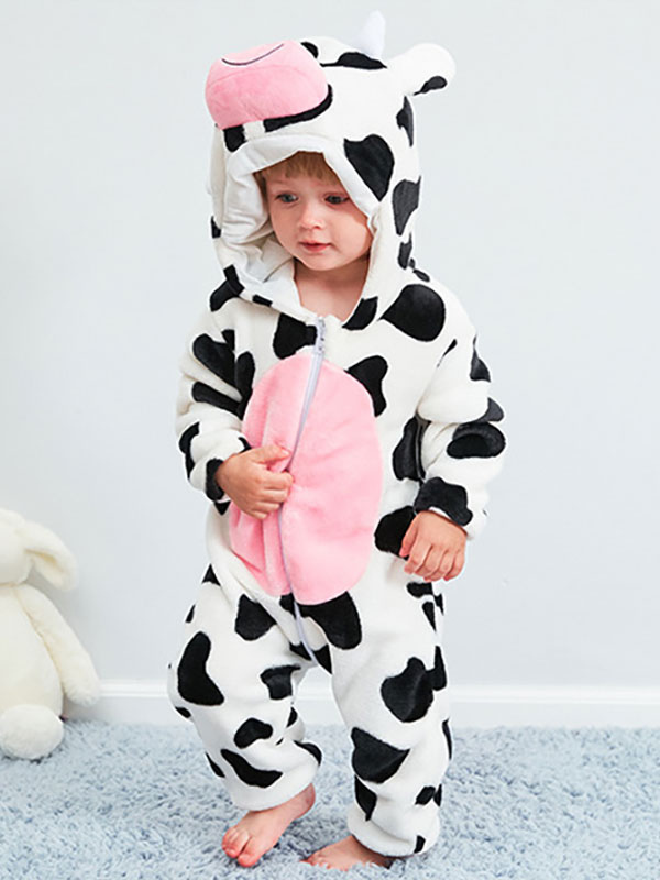 Llevando oscuro claramente Onesie Kigurumi Pijamas para niños Disfraz de pijama de poliéster con  estampado de vaca - Costumeslive.com