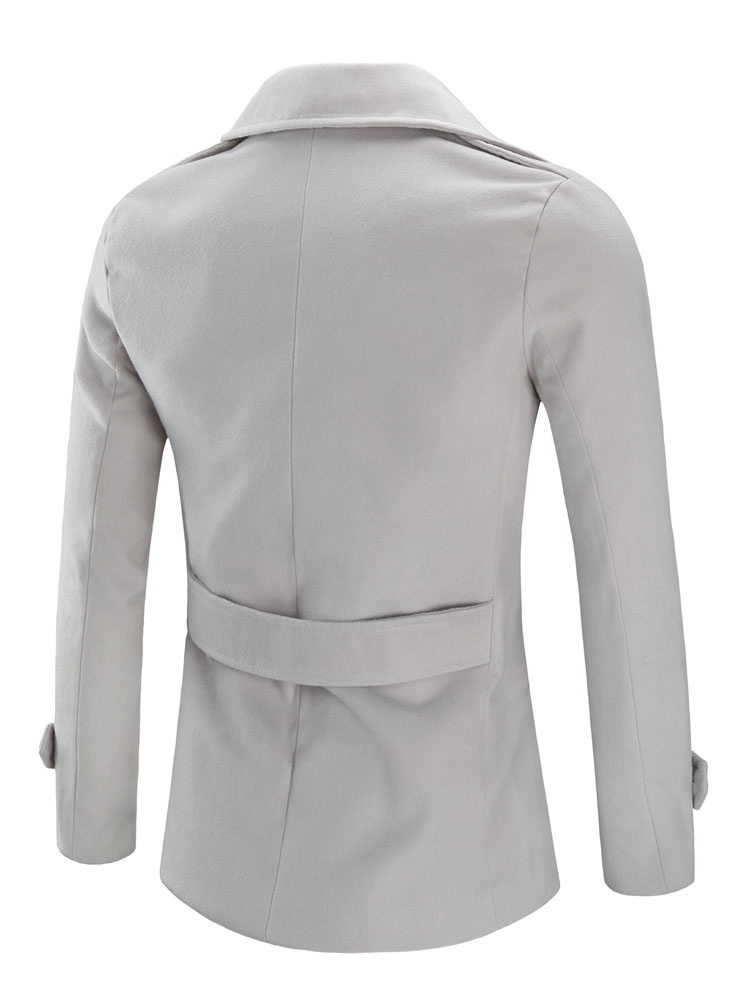 Men's Clothing Jackets & Coats | Men's Jackets & Coats Men's Coats High Collar Artwork Casual Light Gray Modern - QI04131