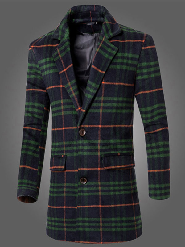 Men's Clothing Jackets & Coats | Men's Jackets & Coats Men's Coats Turndown Collar Artwork Casual Red Quality - QZ44605