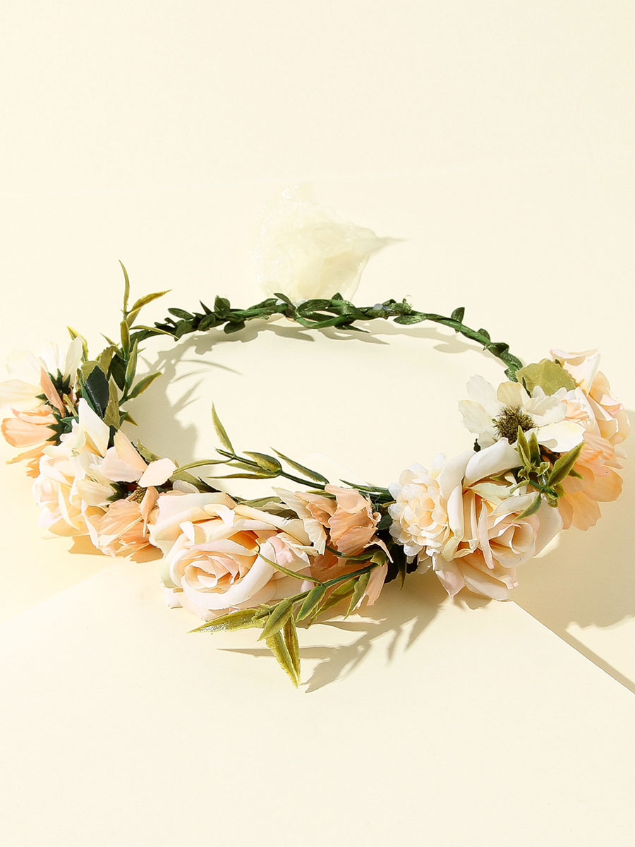 Wedding & Events Wedding Accessories | Pink Wedding Flowers Headpieces Polyester Bridal Hair Accessories - TX64065
