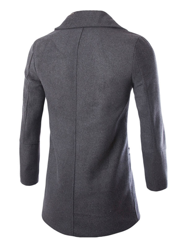 Men's Clothing Jackets & Coats | Men Jackets Coats High Collar Long Sleeves Artwork Casual Grey Modern Medium Coats - OA46205