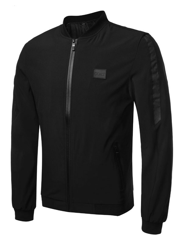 Men's Clothing Jackets & Coats | Men Jackets Chic Stand Collar Long Sleeves Blue Black Coats - AE37923