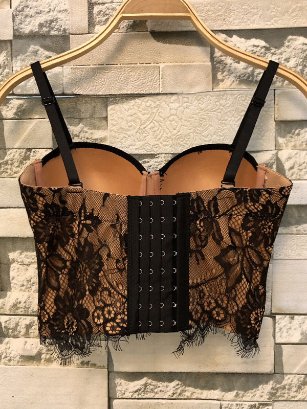 Women's Clothing Tops | Sexy Top For Women Black Straps Neck Adjustable Straps Sleeveless Lace Summer Tops - HG67216