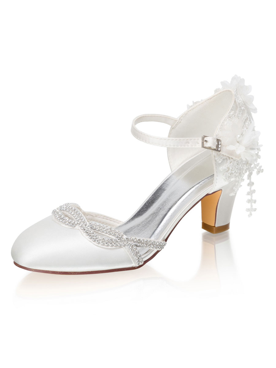 Chaussures Chaussures de Circonstance | Chaussures de mariée chaussures mariage vintage bout rond talon bas - NK79277