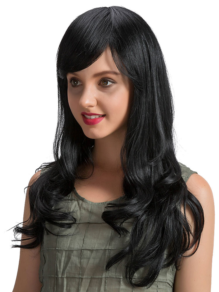 Wigs For Women Black Mixed Hair Tousled Casual Long Human Hair Wigs -  