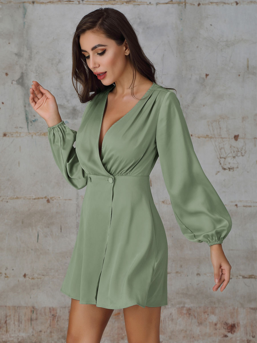 sage casual dress
