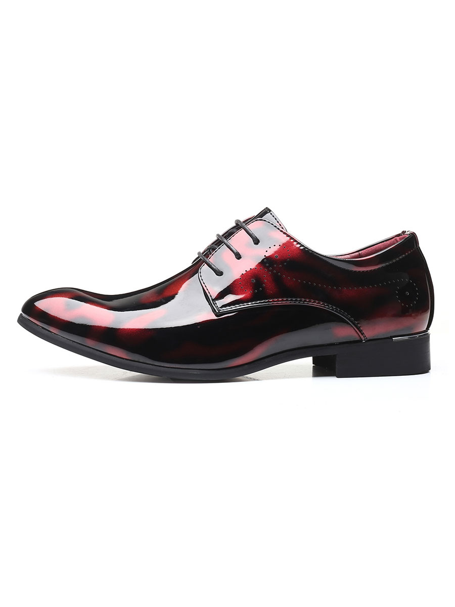 Zapatos de hombre | Zapatos de vestir para hombre Correa de punta redonda moderna Zapatos de vestir Oxford de encaje de ajustables para hombres - LP14736