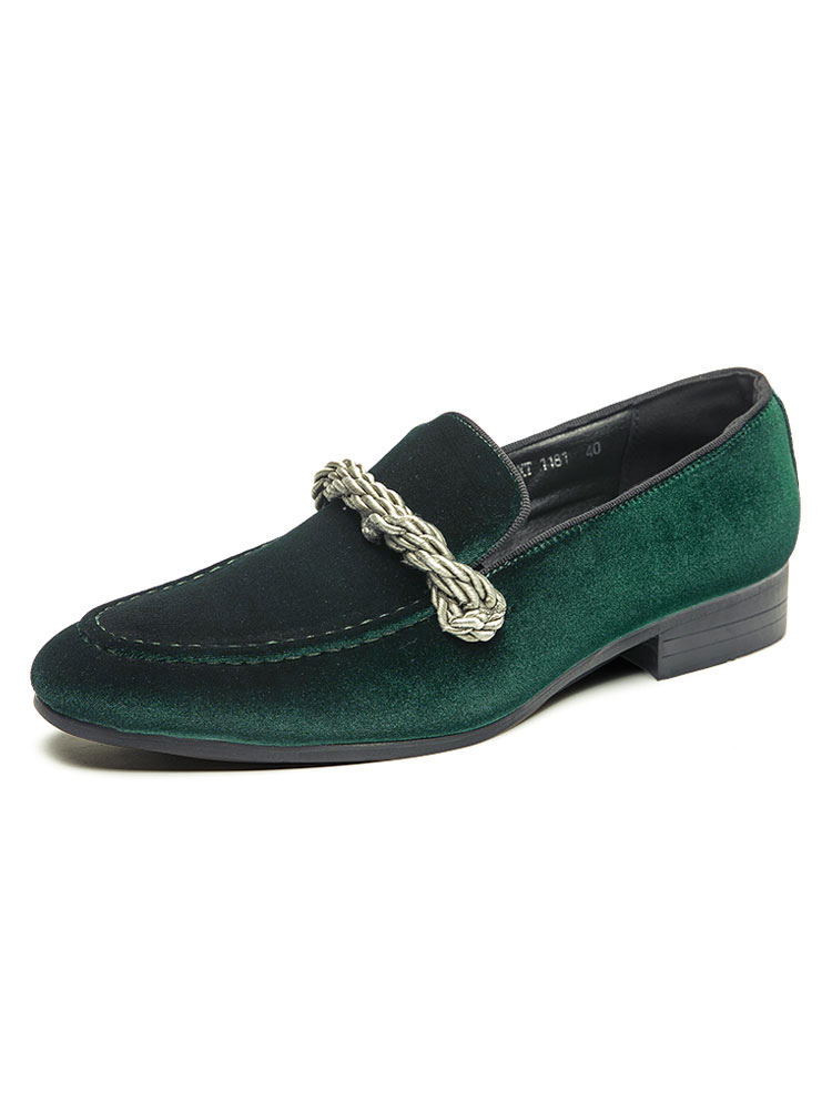 Scarpe mocassini da uomo Slip-On Monk Strap Scarpe eleganti in pelle con  punta tonda in velluto - Milanoo.com