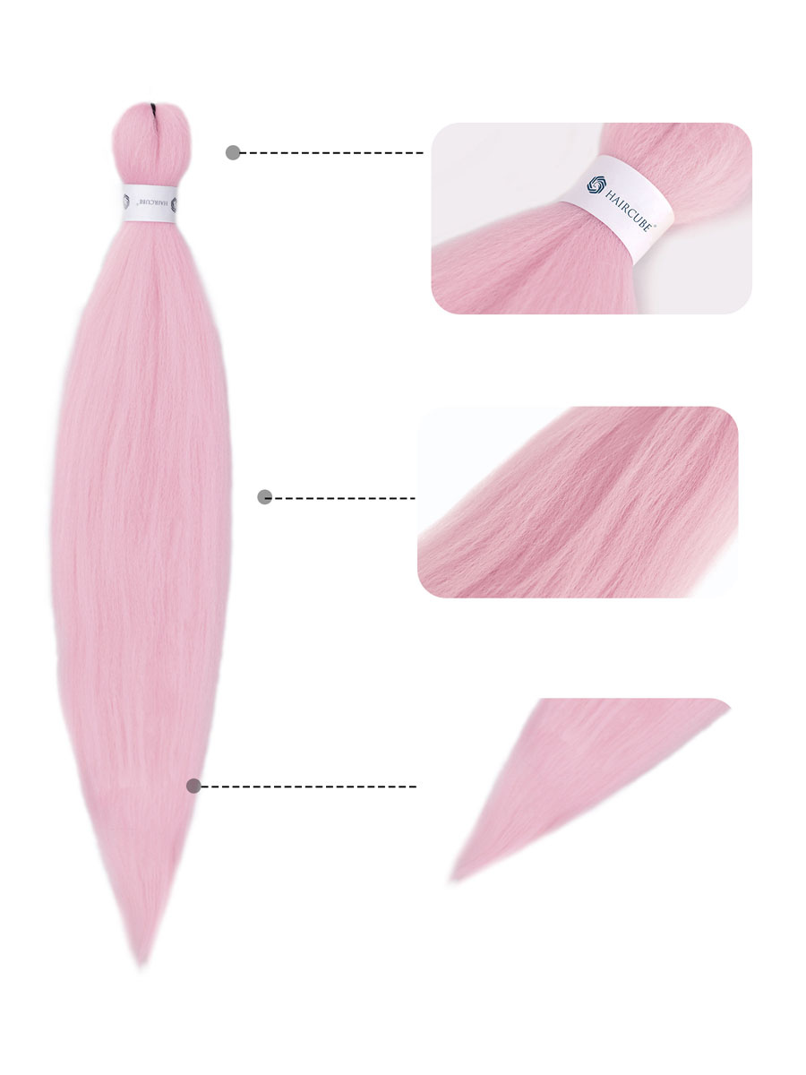 Women's Clothing Accessories | Women Wigs Pink Professional Heat-Resistant Fiber Long Straight Tousled Highlighting Hair - HW483