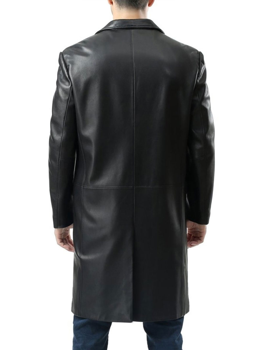 Men's Clothing Jackets & Coats | Men's Jackets & Coats Men's Coats Turndown Collar Artwork Casual Black Smart - AI07913