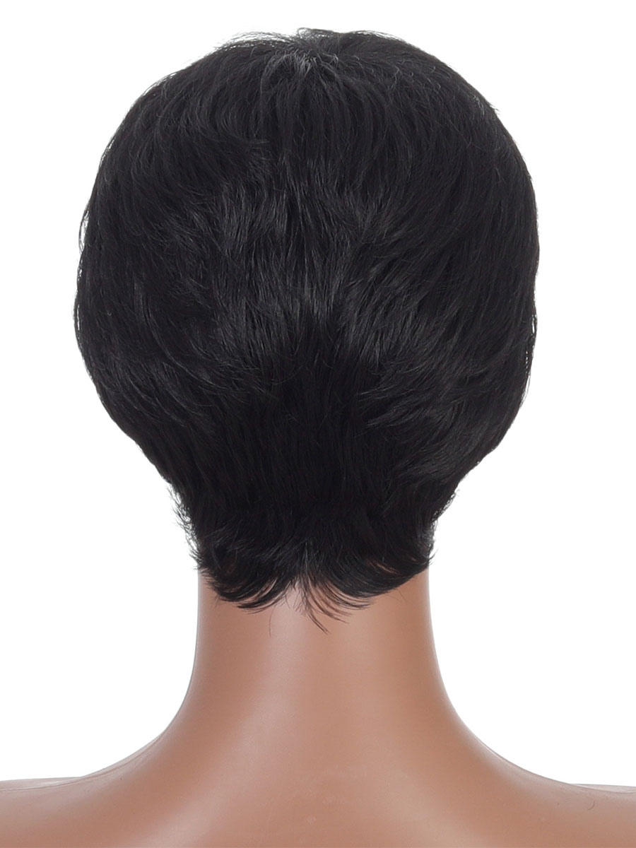 Women's Clothing Accessories | Black Straight Wigs Synthetic Heat Resistant Fiber Short Wig For Women - VN75088