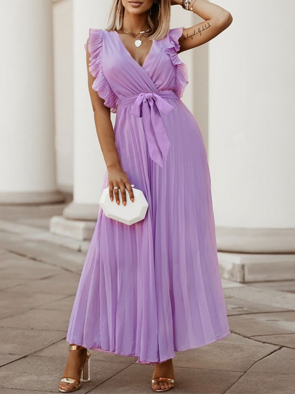 Casual purple Maxi Dress