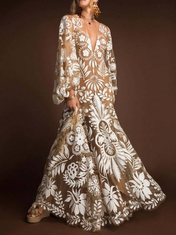 Ärmelloses Maxikleid für Damen mit tiefem V-Ausschnitt und vorderem Schlitz – Elegantes Abendkleid main image 1
