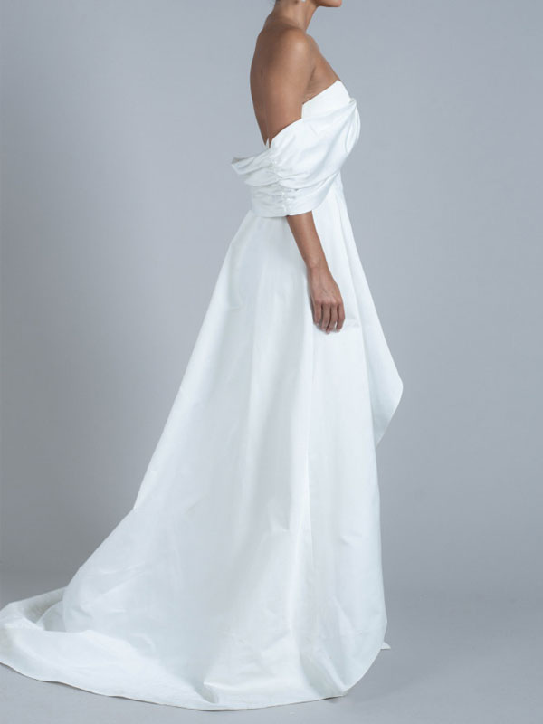 Wedding & Events Wedding Dresses | Simple Causal Wedding Dress A-Line Sweetheart Neck Sleeveless Split Front Bridal Gowns - OH39