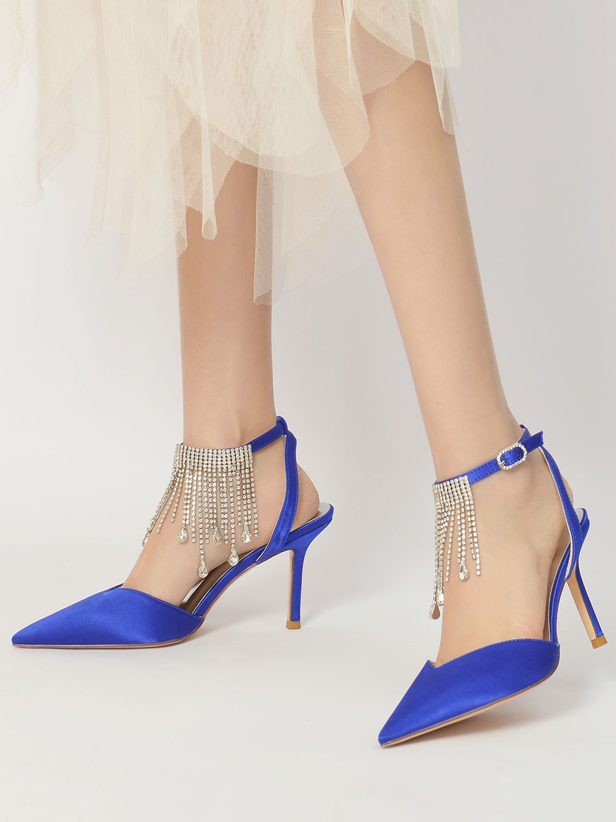 Shoes Occasion Shoes | Women's Rhinestone Fringes Bridal Heels - NX40797