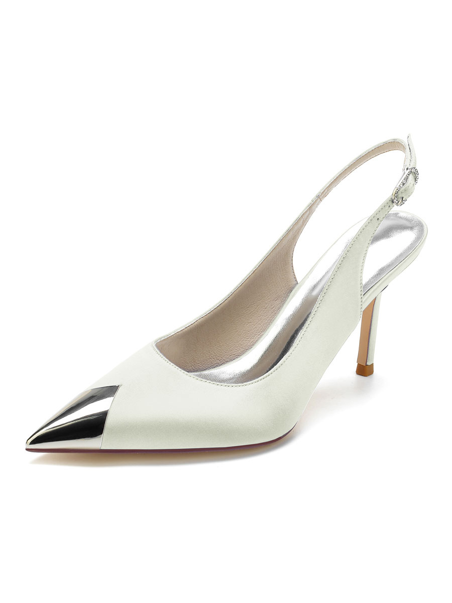 Shoes Occasion Shoes | Women's Slingback Bridal Heeled Pumps - NB09880