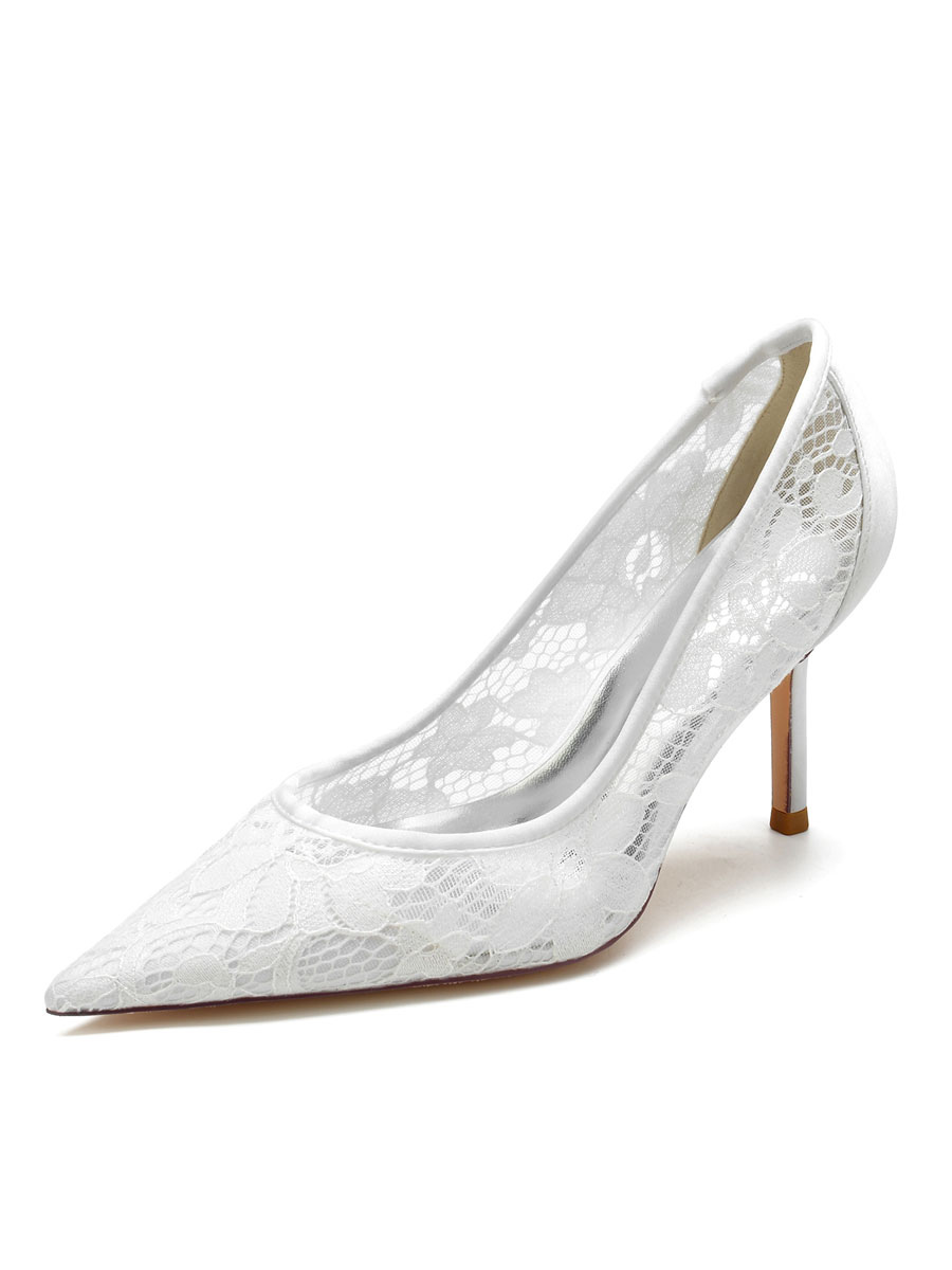 Shoes Occasion Shoes | Women's Lace Pumps Heeled Bridal Shoes - AW65375