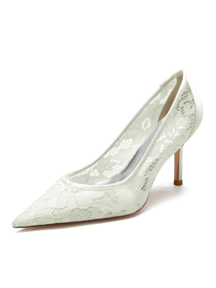 Shoes Occasion Shoes | Women's Lace Pumps Heeled Bridal Shoes - AW65375