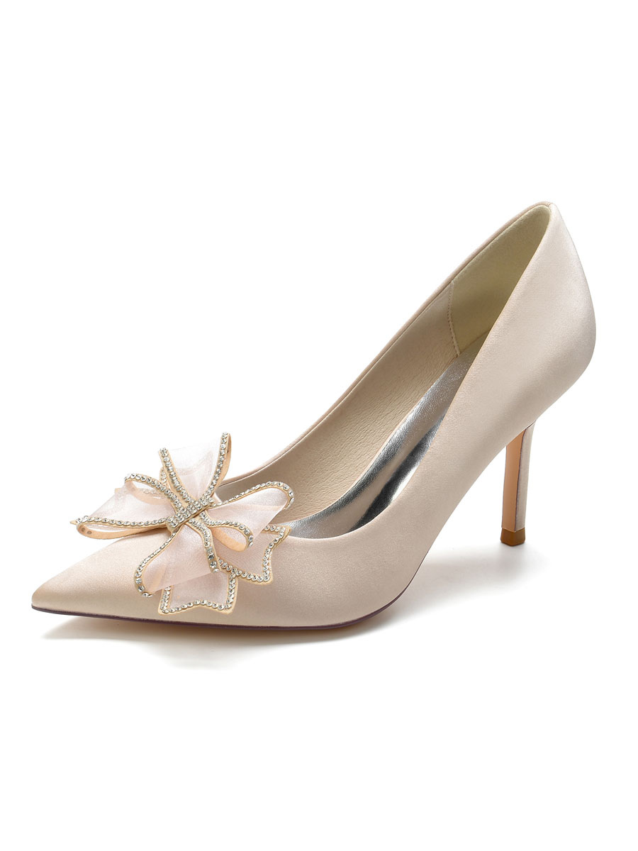 Shoes Occasion Shoes | Women's Bowknot Bridal Pumps - KO62117