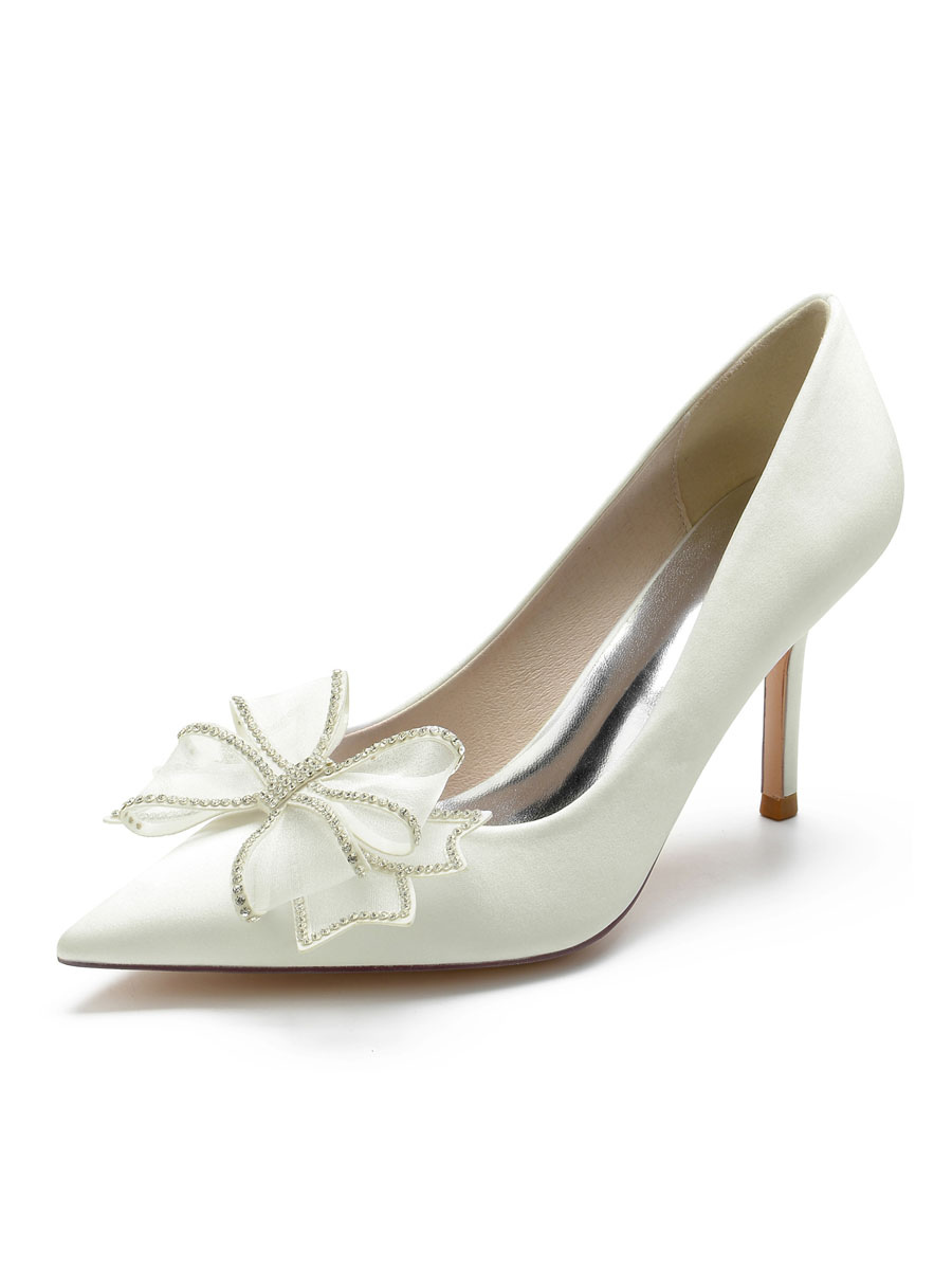 Shoes Occasion Shoes | Women's Bowknot Bridal Pumps - KO62117