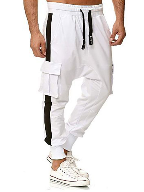 Men's Clothing Men's Pants | Pants For Men Comfy Natural Waist White Men's Pants - CD52602
