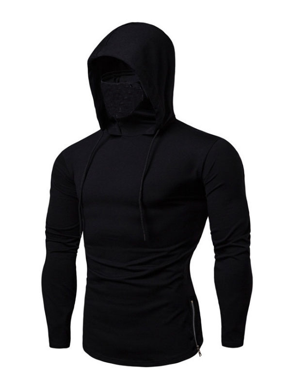 Men's Clothing T-Shirts & Tanks | T-shirts Chic Hooded Long Sleeves - PQ44990