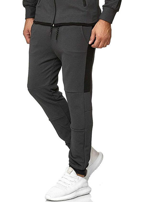 Men's Clothing Men's Pants | Men's Trousers Chic Natural Waist Tapered Fit Grey Men's Pants - DU24718