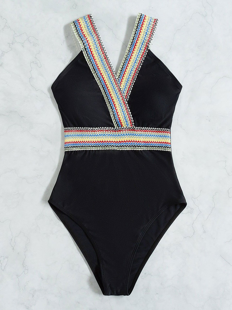Women's Clothing Swimsuits & Cover-Ups | Women One Piece Swimsuits Black Summer Beach Swimwear - XP98507